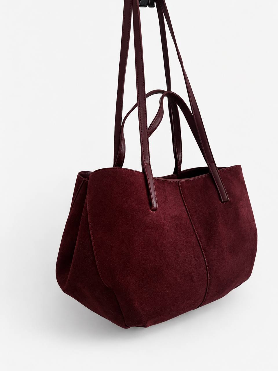 Bolso Burdeos Elegante con Neceser Interior